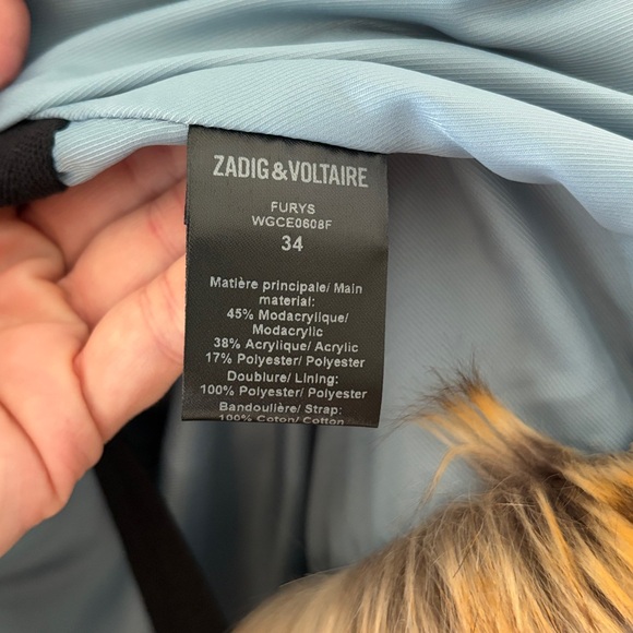 Zadig & Voltaire Fur Coat 34 - Picture 6 of 6